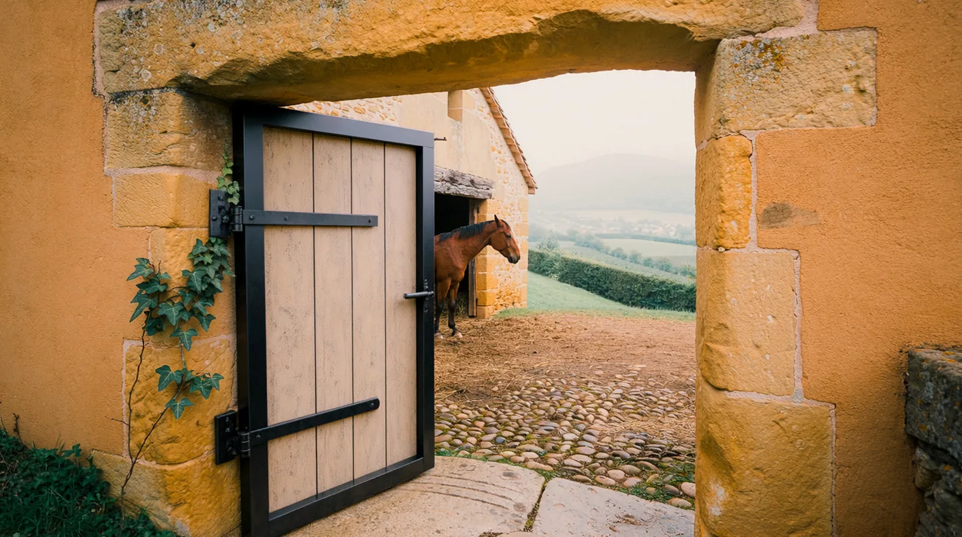 Entrée, Top Hill Ranch, centre équestre à Saint-Just-d'Avray
